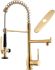 GIMILI Brushed Gold Kitchen Faucet with Pull Down Sprayer Single Handle