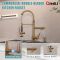 GIMILI Brushed Gold Kitchen Faucet with Pull Down Sprayer Single Handle
