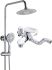 Shower Head Flat Copper Three-Position Bath Shower